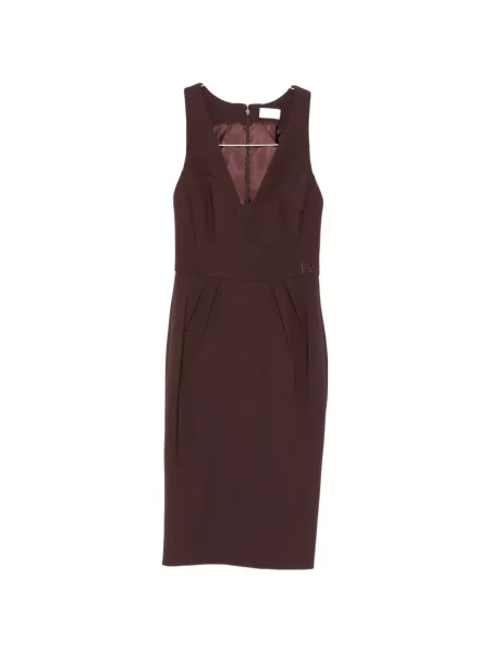 Rochie midi Elisabetta Franchi cu decolteu în V maro