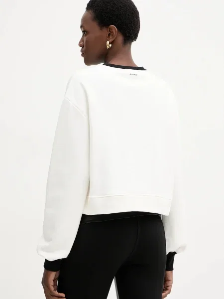 Pinko Pulóver MANDORLATO | Cropped Fit fehér