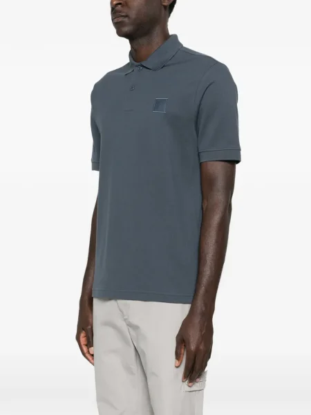 Polo Stone Island cu strasuri albastru