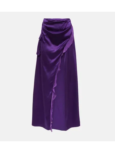 Fusta maxi Didu din satin violet