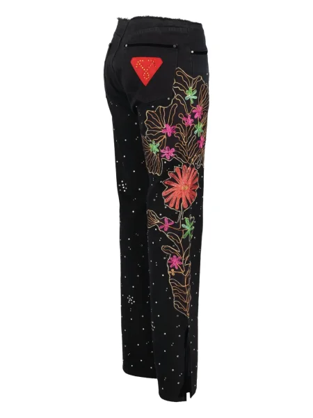 Blugi Voyage Et Cie cu broderie negru
