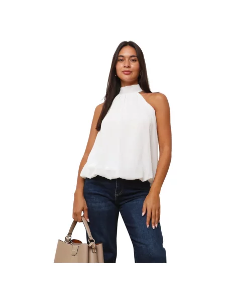 Top La Modeuse alb