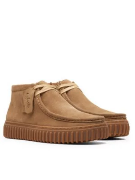 Clarks Kotníková obuv Torhill Hi Hnědá béžové