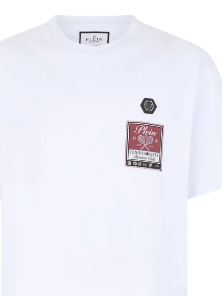 Tricou Philipp Plein tenis alb