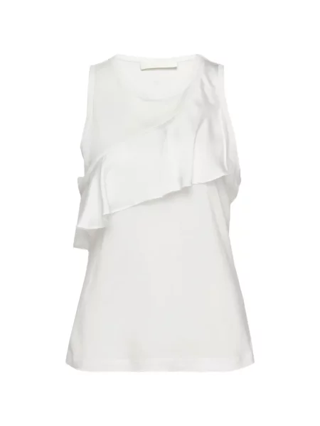 Top Club21 Collection cu volane alb