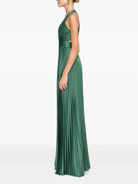 Rochie maxi Nissa din satin verde
