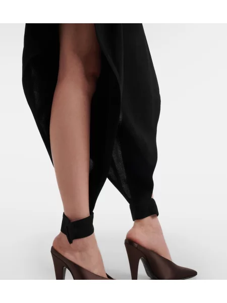 Pantaloni Alaïa cu volane negru