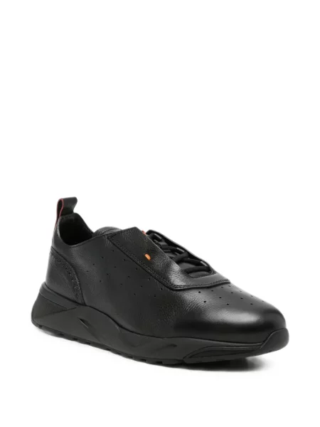 Sneakerși Santoni din piele negru