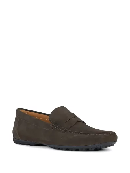Pantofi loafer Geox din piele de căprioară maro