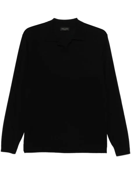 Tricou Roberto Collina de lână negru
