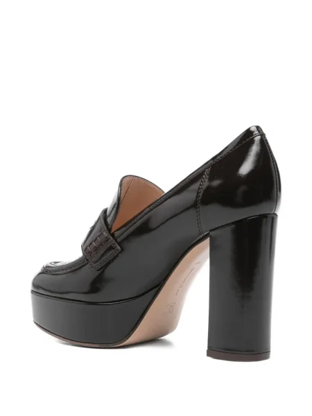 Pantofi loafer Gianvito Rossi din piele cu platformă maro