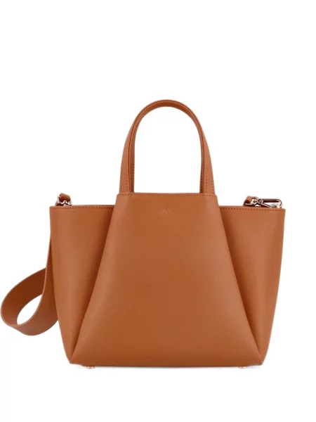 Geantă shopper Kaai din piele maro
