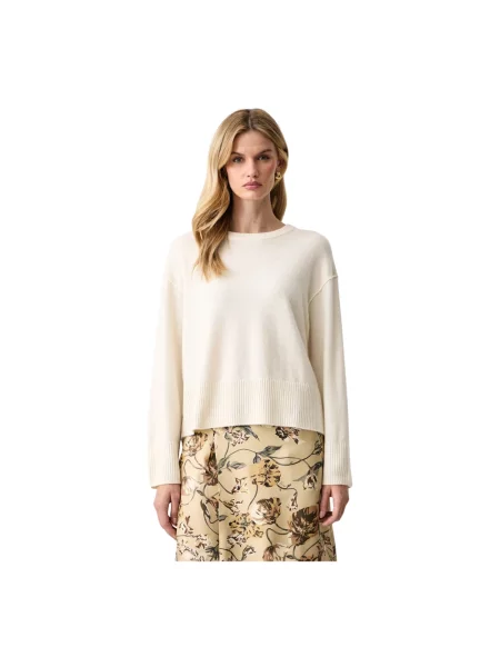 Sweter Marc O'polo wełniany z długim rękawem beżowy