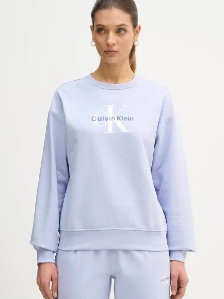Calvin Klein Jeans bluza z nadrukiem niebieski