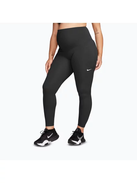 Тренувальні легінси Nike One Maternity High-Waisted black/white білі