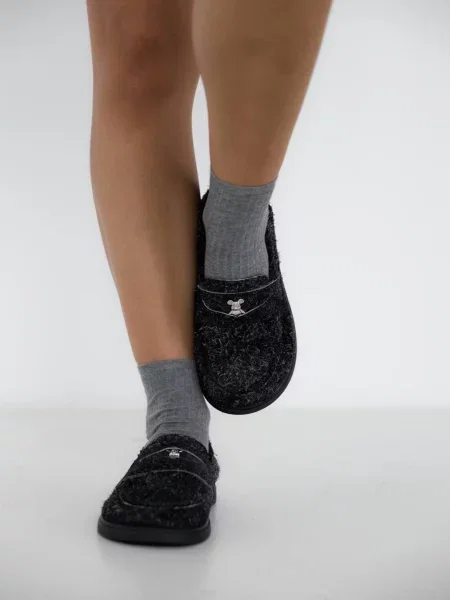 Замшеві Лофери сірий