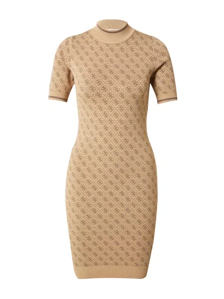 GUESS Pletena obleka Lise svetlo / temno rjava