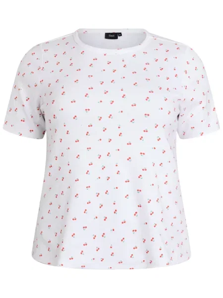 Zizzi Tricou Luna verde / roșu cireș alb