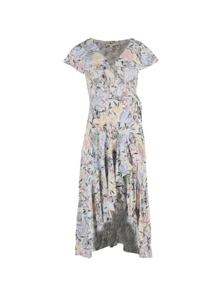Rochie midi Maje cu model floral cu imagine până la genunchi