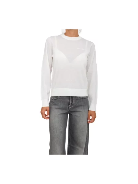 Sweter Armani Exchange wełniany biały