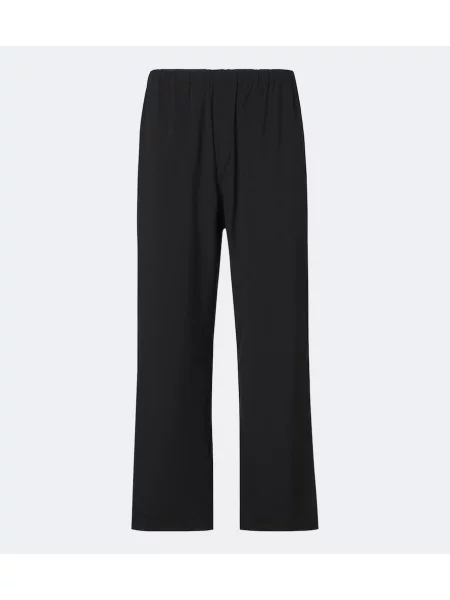 Pantaloni The Row de lână negru