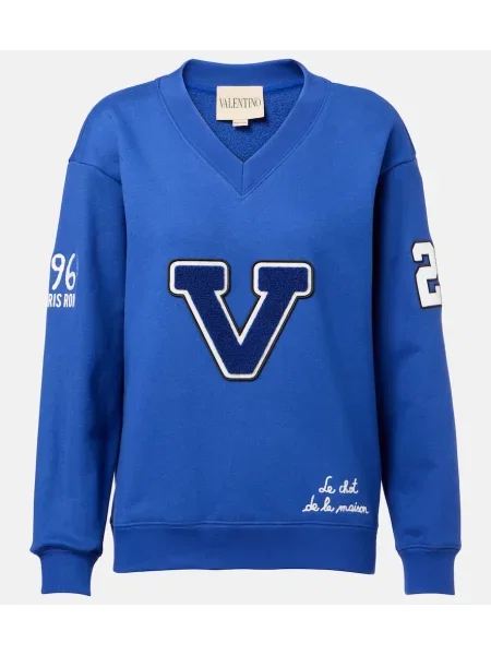 Hanorac Valentino din jerseu albastru