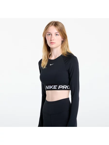 Nike Krótka Koszulka Z Długim Rękawem Pro Dri-Fit schwarz biała