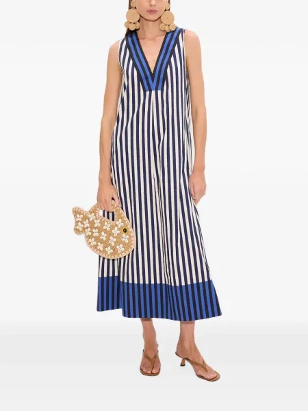 Rochie midi Simon Miller cu dungi din poplin