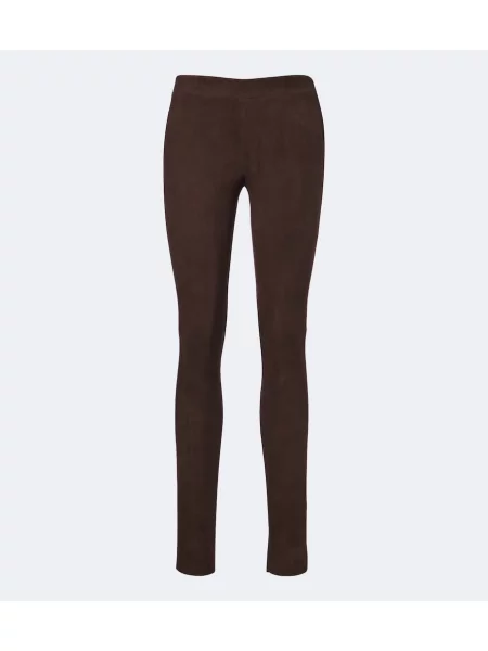 Leggings Arma din piele de căprioară maro