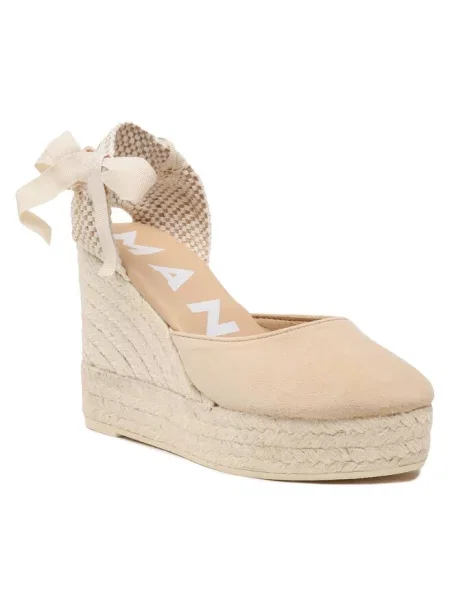 Еспадрильї Manebi Soft Suede Wedge Espadrilles M WV бежевий