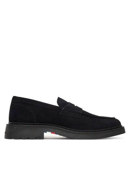 Велурени мокасини Tommy Hilfiger HILFIGER COMFORT LWT SDE LOAFER мъжки тъмносиньо