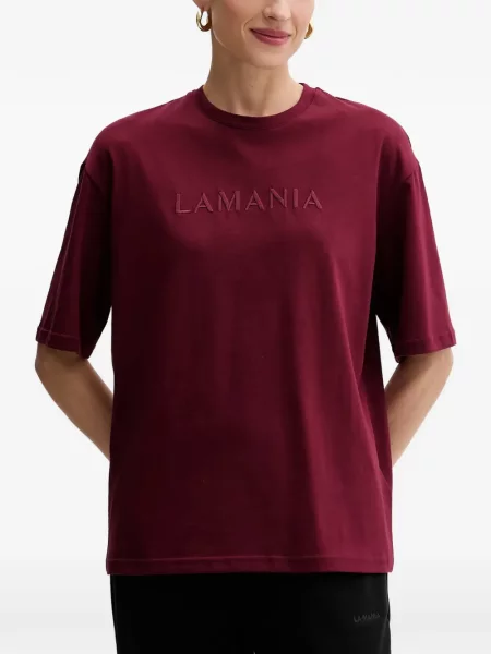 Tricou La Mania cu broderie roșu