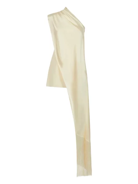 Rochie Taller Marmo cu franjuri drapată de costum