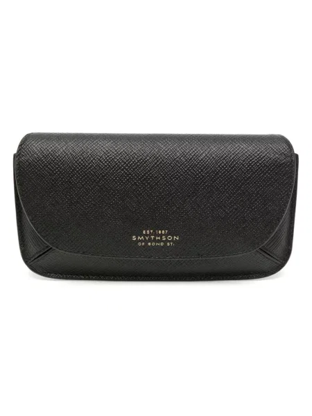 Ochelari de soare Smythson din piele negru