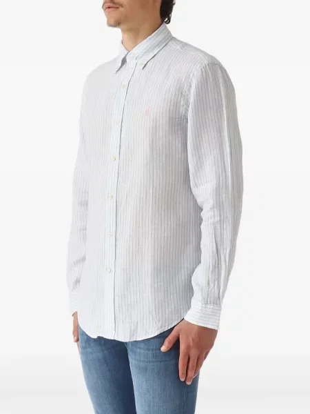 Ριγέ fleece πουκάμισο Polo Ralph Lauren ροζ