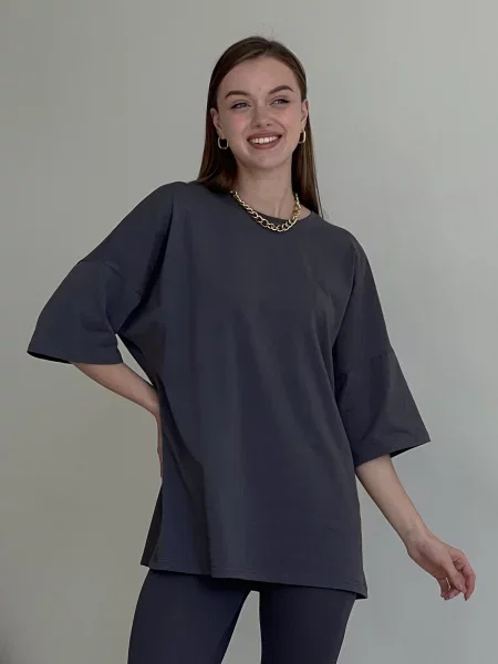 Silvio Merlini Футболка Бавовна/акрил сірий