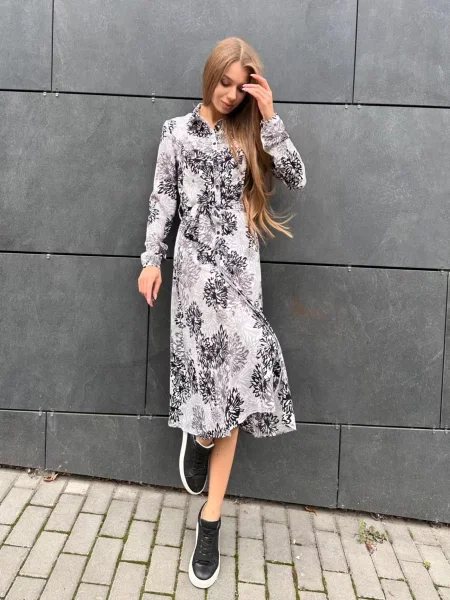 Сукня міді LadyLike сірий