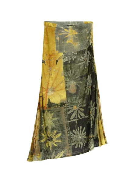 Desigual Fustă galben amestecat / verde mentă / verde amestecat negru