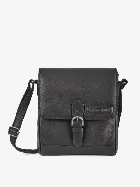 Кожаная сумка через плечо Hill Burry черная