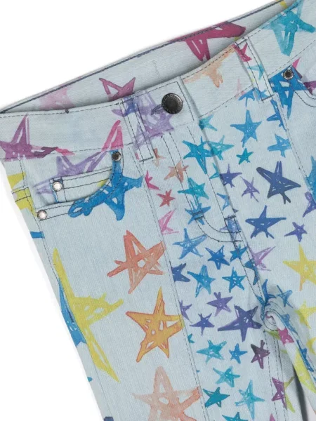 Jeansy straight leg dziecięce Stella Mccartney niebieskie