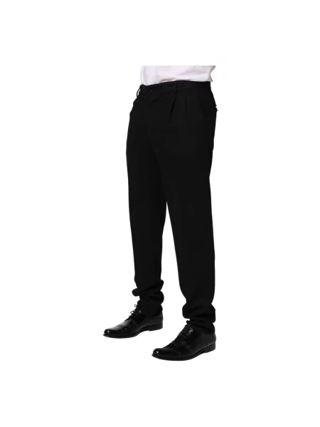 Skinny spodnie Dolce And Gabbana wełniane czarne