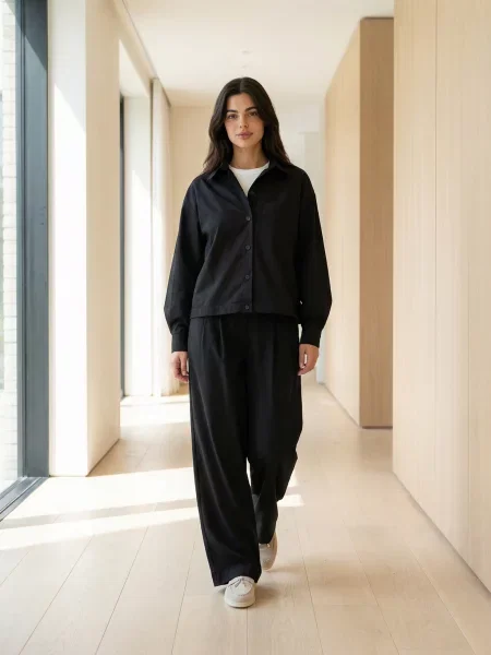 Куртка-сорочка Seventeen бавовна/віскоза чорний