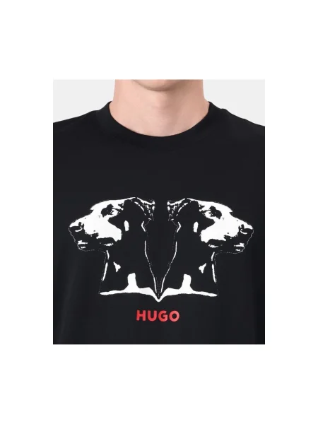 HUGO Tricou Dobero negru