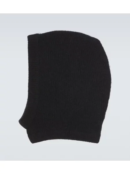 Căciulă Rick Owens de lână cu glugă negru