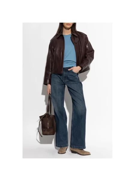 Szerokie jeansy Rag & Bone niebieskie