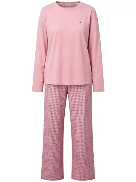 Tommy Hilfiger Underwear Pijama roz / negru alb
