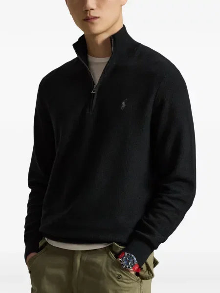 Gulerat șosete Polo Ralph Lauren de lână cu dungi negru