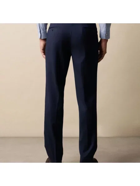 Spodnie Brooks Brothers wełniane niebieskie