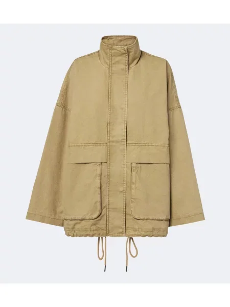 Geacă parka Velvet de catifea bej