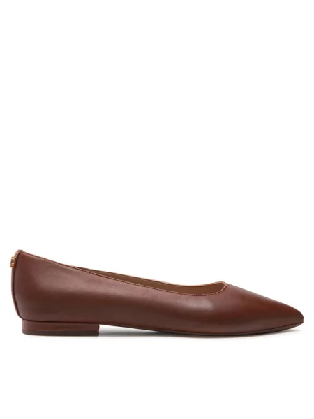 Baleriny LAUREN RALPH LAUREN brązowe